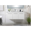 Elegant Decor 48 Inch Single Bathroom Floating Vanity In White VF44048WH